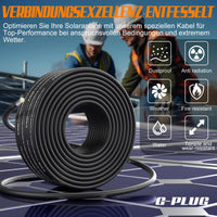 3 x Brand New G-PLUG 50m solar cable 6mm - Excellent weather resistance effortless installation - Indoor and outdoor photovoltaic wire - Length options 10m, 20m, 30m, 50m - RRP €216.3