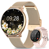 1 x RAW Customer Returns fitonyo Smartwatch women with telephone function, 1.32 AMOLED time always on display, invisible button women s watch with call function, menstrual cycle heart rate monitor, watch for Android iOS elegant silver - RRP €35.15