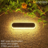 1 x RAW Customer Returns Lacasa Solar Floor Lights Outdoor, 40LM 4 Pack Solar Lights for Outdoor Warm White Solar Lamps IP68 Waterproof LED Path Lights with Auto ON OFF Light Sensor for Garden Lawn Patio Yard Driveway - RRP €41.74