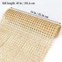 1 x RAW Customer Returns AIEX 14 Wide Rattan Strap Natural Square Roll Rattan Open Webbing for Grain Projects 40  - RRP €22.94