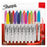 1 x RAW Customer Returns Sharpie permanent markers, fine tip, fantasy assorted colors, pack of 18 markers, ideal school supplies - RRP €21.34