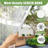 1 x RAW Customer Returns Meet Beauty Fly Screen Door 80x220cm, Fly Screen Balcony Door White, Magnetic Insect Protection for Easy Installation Without Drilling - RRP €21.47