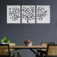 1 x RAW Customer Returns CONTRAXT Pictures of the Tree of Life, Wall Decoration. Carved wooden headboards with Mandala relief, for living room M  - RRP €29.65