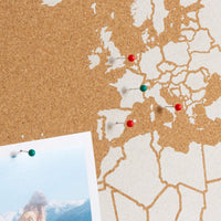 1 x RAW Customer Returns Miss Wood Giant cork world map 0.4x60x90 cm white - RRP €45.83