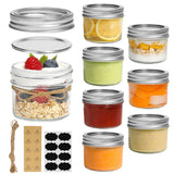 1 x RAW Customer Returns ComSaf 125ml preserving jars with screw lid and sticker jam jars 8-pack, small preserving jars with lids for spices, jelly, jam, yoghurt jars, meal prep jars mason jar with lid - RRP €21.99