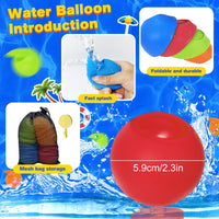 7 x Brand New 24pcs Reusable Water Bombs for Kids Adults, Self-Sealing Silicone Water Balls, Quick Filling Soft Water Bombs for Summer Outdoor Splash Parties, Water Park Family Game - RRP €119.98