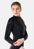 1 x RAW Customer Returns Ladeheid Women s Thermal Long Sleeve Shirt LAGI004 Black Graphite, XL  - RRP €20.16