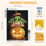 8 x Brand New RICUVED Diamond Painting Cartoon Set, 5D Diamond Painting Pictures Adults Pumpkin Diamond Painting Children, Full Drill Diamond Art Diamond Painting Pictures Cartoon Diamond Painting for Home Decor 30 x 40 cm - RRP €163.2