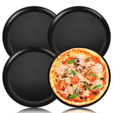 1 x RAW Customer Returns TEAMFAR pizza tray set of 4, stainless steel round pizza mold with non-stick coating, 26 cm pizza baking tray for baking and serving, healthy and durable, easy to clean - RRP €20.16