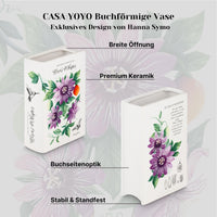 10 x Brand New CASA YOYO vase in book shape Exclusive Miracle s Mirage design, ideal as a flower vase table decoration - RRP €191.5