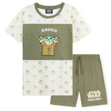 5 x Brand New Disney Star Wars Mandalorian Pyjamas Kids Pyjama set for boys and girls aged 4-14 Two-piece summer nightwear for children Sleepwear in size 98-164 Khaki AOP, 5-6 years  - RRP €98.0