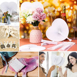 1 x RAW Customer Returns TORKED 60 pieces paper fans wedding, hand fans wedding decoration white heart-shaped foldable fans ladies wedding guests for celebrations gift, wedding decoration, photography, wall decoration - RRP €42.99