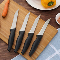 1 x RAW Customer Returns Pleafind steak knife set, 8 pieces, sharp steak knives with serrated edge, steak knife made of stainless steel, pizza knife, table knife, steak knife set, steak cutlery, knife set, dishwasher safe - RRP €13.19