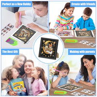 3 x Brand New DOMROM Diamond Painting Children with Frame, Cartoon Mouse Diamond Painting Set Full Mosaic Making for Girls Boys Adults, 5D Diamond Painting Diamond Painting Pictures Arts Craft for Home Decor - RRP €28.32