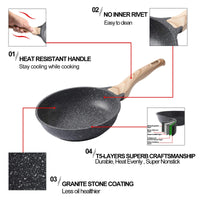 1 x RAW Customer Returns Motase frying pan 20 cm Induction pan Swiss titanium non-stick coated 100 PFOA-free cookware for gas stove induction - RRP €42.59