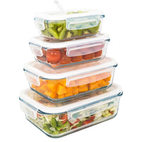 1 x RAW Customer Returns LG Luxury Grace pack of 4 glass food storage containers. Various sizes 0.36 0.60 1 1.50 L . Airtight and steam vent. Suitable for microwave, oven, freezer and dishwasher. BPA free. - RRP €36.09