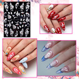 1 x Brand New Thinp 6 Sheets Nail Stickers 5D Nail Art Stickers Spring Flower Nail Art Stickers Flowers Nail Stickers Embossed Nail Art Stickers Nail Stickers Self-Adhesive 5D Stereoscopic Nail Stickers for Nail Decoration - RRP €20.4