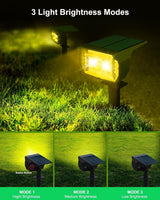 1 x RAW Customer Returns Set of 6 Outdoor Solar Spotlight, 72 LED Outdoor Solar Lamp Waterproof IP65 Outdoor Solar Light, Adjustable with 3 Lighting Modes 120 Solar Outdoor Lighting for Garden Courtyard Driveway Path - RRP €62.99