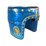 1 x RAW Customer Returns Liontouch - Noble Knight Helmet, Blue Medieval Foam Pretend Game for Children with Golden Lion Theme Battle Armor for Disguises and Costumes for Children and Young Children - RRP €16.99