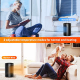 1 x RAW Customer Returns Ventvinal fan heater energy saving, 1500W ceramic fan heater quiet, with remote control and touch screen, 60 oscillation, 3x heating levels, 1-8H timer, thermostat heater electric for bathroom, living room - RRP €39.99