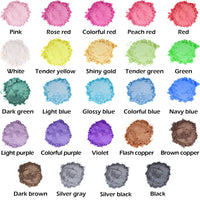 1 x RAW Customer Returns Tahbarshi Mica Powder 24 Colors x 10g, Natural Pigment Powder for Epoxy Resin, Candle Making, Soap Making, Bath Bomb, Makeup, Nail Art, Painting, Wax Melts, Slime - RRP €16.99