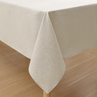 1 x RAW Customer Returns Homaxy Linen Look Tablecloth Washable Lotus Effect Square 140 x 240 cm Tablecloth Linen Tablecloth Water-Repellent Tablecloth Table Linen Stain Protection, Beige - RRP €21.17