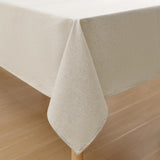 1 x RAW Customer Returns Homaxy linen look tablecloth washable lotus effect square 140 x 220 cm tablecloth linen blanket water-repellent tablecloth table linen stain protection, beige - RRP €20.16