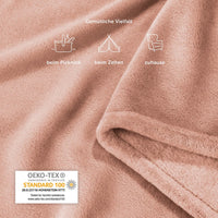 1 x RAW Customer Returns Blumtal fleece blanket 270x230 cm - Oeko-Tex certified cuddly blanket - living blanket 270x230 cm - soft blanket couch as living cuddly blanket pink bedspread pink - blanket pink 270x230 - dusty pink - pink - RRP €32.09