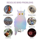 1 x RAW Customer Returns Herefun 2Pcs Owl Bird Repellent, Owl Scarecrow, Reflective Bird Repellents to Prevent Birds from Protecting Flowers and Gardens - RRP €17.84