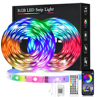 2 x RAW Customer Returns PSTAR LED Strip 40M, Bluetooth Music Sync, with App Control and Remote Control, 16 Million Colors Music Mode Timer Setting, Self-Adhesive LED Light Strip, for Closet Decoration, Kitchen, Party, Home - RRP €49.12