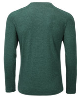 1 x RAW Customer Returns SwissWell Men s Henley Shirt Long Sleeve Button Down Shirt Basic Cotton Classic Grandad Neck T-Shirt Green L - RRP €36.29