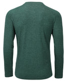 1 x RAW Customer Returns SwissWell Men s Henley Shirt Long Sleeve Button Down Shirt Basic Cotton Classic Grandad Neck T-Shirt Green L - RRP €36.29