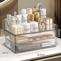 1 x RAW Customer Returns Homeanda Makeup Organizer Storage Compartments, Stackable Skin Care Cosmetic Organizer, Large Capacity Acrylic Makeup Organizer and Storage - RRP €30.44