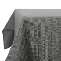 1 x RAW Customer Returns Deconovo Tablecloth Water-Repellent Tablecloth Lotus Effect Tablecloth Linen Look 130x160 cm Grey - RRP €20.49