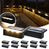 1 x RAW Customer Returns Solpex solar lights for outdoors, 12 pieces, warm white stair light, waterproof solar lights, LED lighting for outdoor stairs, steps, fence, garden, yard, patio, gutter, path, decoration black  - RRP €43.36