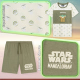 5 x Brand New Disney Star Wars Mandalorian Pyjamas Kids Pyjama set for boys and girls aged 4-14 Two-piece summer nightwear for children Sleepwear in size 98-164 Khaki AOP, 5-6 years  - RRP €98.0