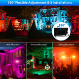 1 x RAW Customer Returns T-SUNUS RGB LED spotlight 50W, RGB floodlight LED garden spotlight RGB LED spotlight floodlight with color changing remote control 16 colors and 4 modes IP65 waterproof for party outdoors - RRP €25.69