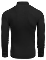 1 x RAW Customer Returns COOFANDY Men s Roll Neck Pullover Long Sleeve Fine Knit Sweater Leisure Slim Fit Basic Men s Pullover Black XL - RRP €36.88