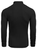 1 x RAW Customer Returns COOFANDY men s turtleneck sweater long-sleeved shirt fine knit sweater leisure slim fit basic men s sweater black M - RRP €34.99