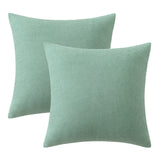 1 x RAW Customer Returns MIULEE Set of 2 Chenille Cushion Covers Decorative Cushion Covers with Hidden Zip Suitable for Bedroom Living Room 40 x 40 cm Mint Green - RRP €15.99