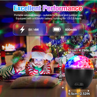 1 x RAW Customer Returns ENONEO Disco Lights 16 Colors Disco Ball with USB Cable Rotating LED Party Light Stage Party Ball with Bluetooth Remote Control for Birthday Disco Party Bar Christmas Weddings Black  - RRP €26.2