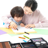 1 x RAW Customer Returns 145-piece painting case, deluxe aluminum carrying case, drawing set with markers, oil pastels, wax pencils, colored pencils, wax crayons, oil pastels, etc., for children, beginners and adults as a gift, pink - RRP €38.28