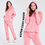 1 x RAW Customer Returns CityComfort Women s Tracksuit, Velor Jogging Suit Women s Set with Hoodie and Jogging Bottoms - Loungewear Set for Women Pink, M  - RRP €19.88