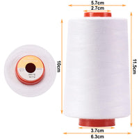 1 x RAW Customer Returns New brothread - 28 Options - 4 Large Cones 5000M All Purpose Polyester Sewing Thread 40S 2 Tex27 for Sewing, Quilting, Patchwork, Serger and Overlock - White - RRP €17.99