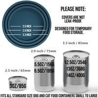 1 x RAW Customer Returns OHMO can lid cat food, universal silicone lid for cans for pet food 70g, 85g, 200g, 400g etc. , BPA-free, dark blue, set of 3 - RRP €10.64