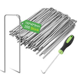 1 x RAW Customer Returns Graxury 200 pieces 20 cm 3 mm heavy garden nails steel posts - galvanized steel staples for securing weed fleece, nets and pipes with 1 hook - RRP €38.99