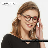 1 x RAW Customer Returns ZENOTTIC Pack of 4 Anti-Blue Light Retro Round Reading Glasses, Anti Headache Glare Eye Strain Reader Computer Glasses Women Men - RRP €24.58