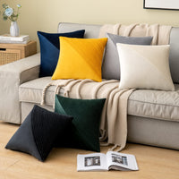 7 x Brand New EMEMA 2 Pieces Sofa Cushion Covers Pillowcases Sofa Cushions for Bedroom Modern Decorative Pillowcase Square Cushion Cover for Living Room Armchair 40x40 cm Cream White - RRP €102.34