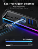 1 x RAW Customer Returns JSAUX RGB Docking Station for Steam Deck OLED ROG Ally Legion Go, 8-in-1 Steam Deck Dock with HDMI 4K 60Hz, Gigabit Ethernet, USB-C 3.0, Dual USB-A 3.0, USB 2.0 and 100W USB -C Charging Port-HB0801 Black  - RRP €63.97