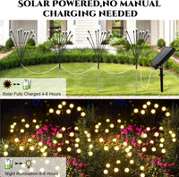 1 x RAW Customer Returns Liyade Solar Lights for Outdoor Garden, 4 Pack 8LED Firefly Solar, 8 Modes Firefly Garden Lights with Remote Control, Solar Garden Lights for Balcony Yard Patio Garden Decor - RRP €19.99